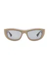 Bottega Veneta Avantgarde Ribbon Sunglasses In Brown & Grey