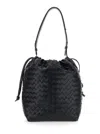 Bottega Veneta Men Bucket Intrecciato Biblioteca Leather Shoulder Bag In Multi