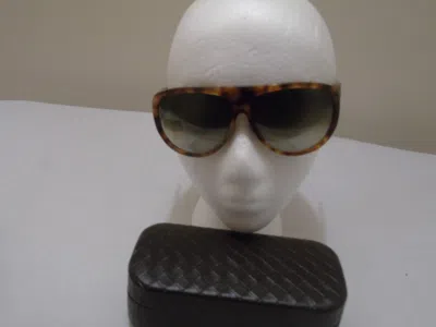 Pre-owned Bottega Veneta Aviator Bv74s Brown Havana Sunglasses