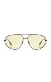 Bottega Veneta Aviator Sunglasses In Yellow