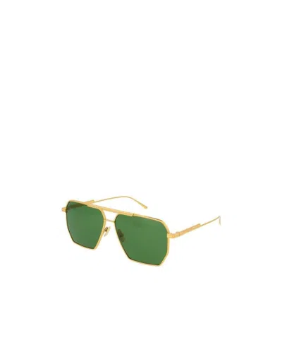 Bottega Veneta Aviator-frame Sunglasses In Green