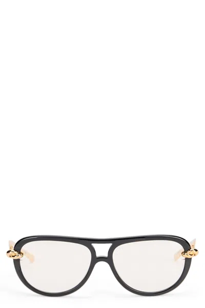 Bottega Veneta Aviator Knot Glasses In Black