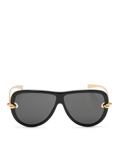 Bottega Veneta Aviator Knot Sunglasses In Black