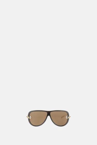 Bottega Veneta Aviator Knot Sunglasses In Brown