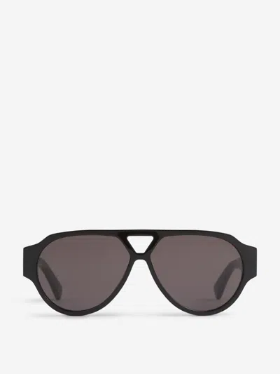 Bottega Veneta Black Bv1318s Sunglasses In Aviator Design