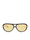 Bottega Veneta Women Metallic Sunglasses With Cut-out Motif On The Temples And Knot Detail On The Te In White