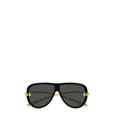 Bottega Veneta Aviator Sunglasses In Black