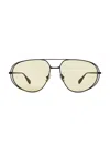 Bottega Veneta Aviator Sunglasses In Yellow