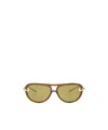 Bottega Veneta Aviator Sunglasses In Brown