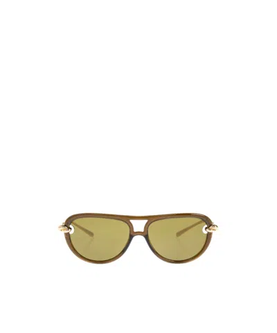 Bottega Veneta Aviator Sunglasses In Brown