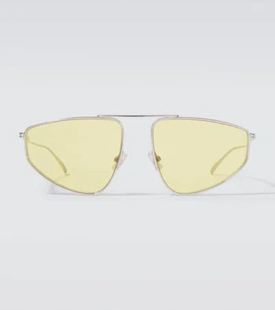 Bottega Veneta Aviator Sunglasses In Yellow