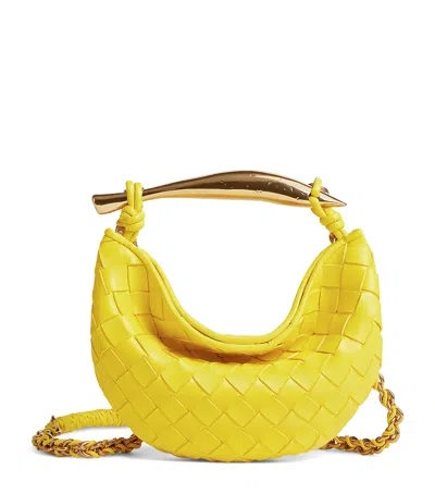 Bottega Veneta Baby Lambskin Sardine Cross-body Bag In Yellow