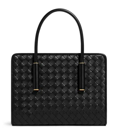 Bottega Veneta Baby Leather Barbara Tote Bag In Black