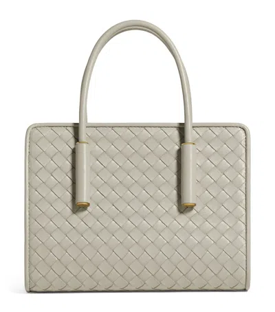 Bottega Veneta Baby Leather Barbara Tote Bag In Grey