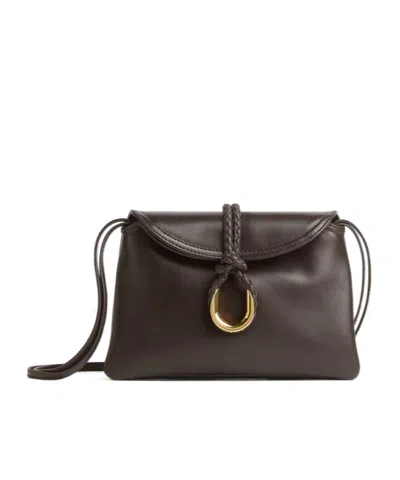 Bottega Veneta Small Liberta Leather Shoulder Bag In 2190 Fondant-m Brass