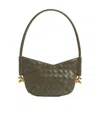 Bottega Veneta Mini Solstice Intrecciato Leather Hobo Bag In Green