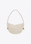 Bottega Veneta Solstice Intrecciato Leather Mini Bag In Sea Salt