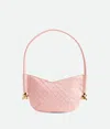 Bottega Veneta Mini Solstice Intrecciato Leather Hobo Bag In Rose