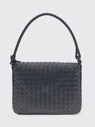 Bottega Veneta Woven Design Shoulder Bag In Black