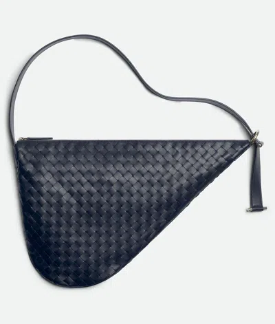 Bottega Veneta Intrecciato Logo Satchel Bag In Black