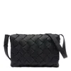 Bottega Veneta Diago Large Intreccio Leather Messenger Bag In Black
