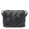 Bottega Veneta Woven Crossbody Shoulder Bag In Black
