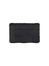 Bottega Veneta Womens Black Cassette Small Intrecciato Leather Cross-body Bag In Black