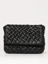 Bottega Veneta Rumple Messenger Crossbody Bag In Black