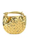 Bottega Veneta Mini Sardine Intrecciato Crossbody Bag In Gold-m Brass
