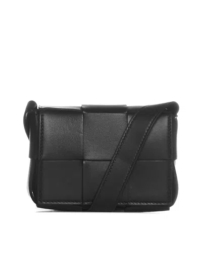 Bottega Veneta Women Cassette Mini Shoulder Bag In Black