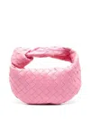 Bottega Veneta Micro Candy Jodie Woven Zipper Handbag In Ribbon-gold