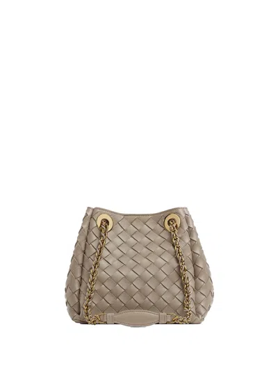 Bottega Veneta Small Parachute Chain Intrecciato Leather Shoulder Bag In Multi