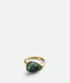Bottega Veneta Small Drop Marble Ring In Gold