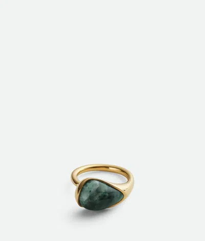 Bottega Veneta Small Drop Marble Ring In Gold