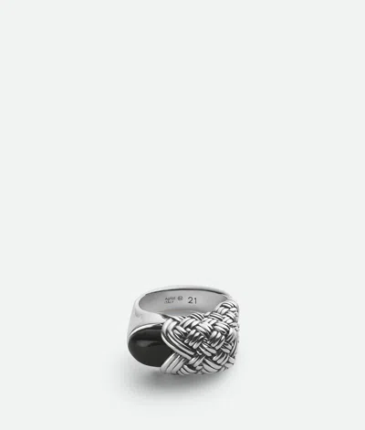 Bottega Veneta Intreccio Ring In Metallic