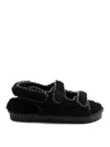 Bottega Veneta Round-headed Flat Sandals In Black