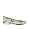 Bottega Veneta Tower Python-print Ballerina Shoes