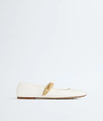 Bottega Veneta Charlotte Mary-jane Ballerina In White