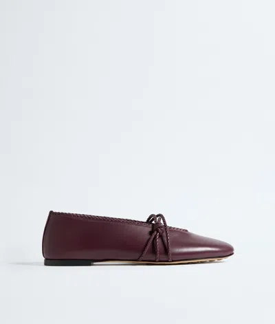 Bottega Veneta Rosa Mary-jane Ballerina In Brown