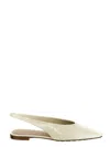 Bottega Veneta 'sofia' White Slingback Ballerinas With Elastic Back In Leather Woman In Ivory