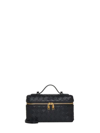 Bottega Veneta Bang Bang Vanity Case In Intrecciato Leather In Black