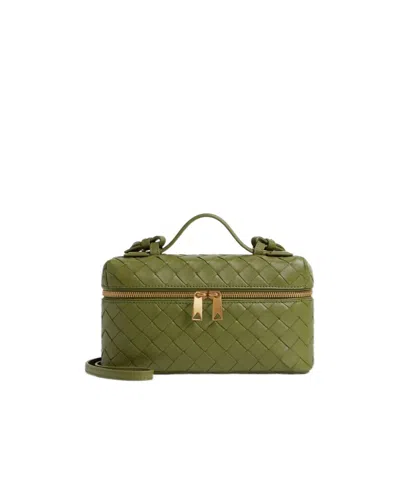 Bottega Veneta Bang Bang Cosmetic Bag In Apply Brown