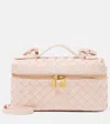 Bottega Veneta Intrecciato Leather Convertible Vanity Case In Pink