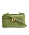 Bottega Veneta Intrecciato Leather Convertible Vanity Case In Green