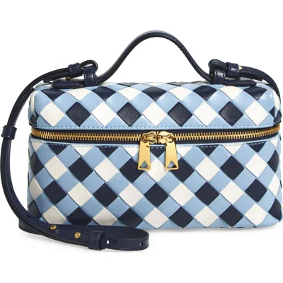 Bottega Veneta Bang Bang Tricolor Intrecciato Vanity Case In White