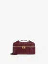 Bottega Veneta Bordeaux Vanity Case With Intrecciato Motiv In Leather Woman In Brown