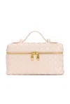 Bottega Veneta Intrecciato Leather Convertible Vanity Case In Pink