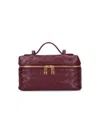 Bottega Veneta Bordeaux Vanity Case With Intrecciato Motiv In Leather Woman