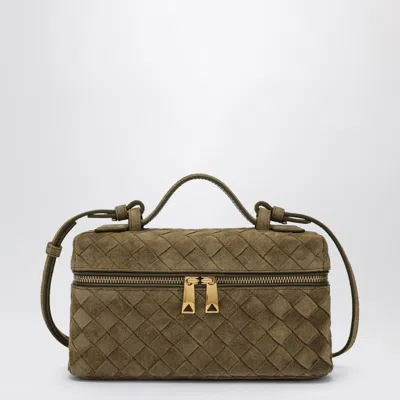 Bottega Veneta Bang Bang Vanity Case Mud Suede Bag In Sand