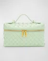 Bottega Veneta Bang Bang Vanity Case On Strap In Fresh Mint-gold